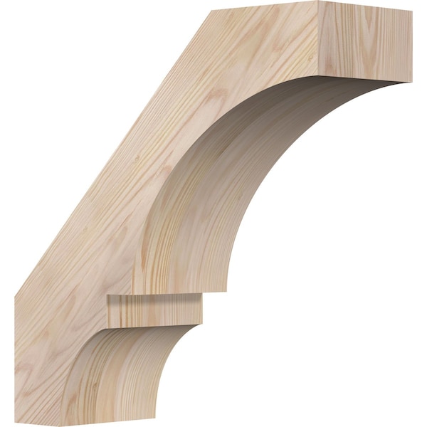 Ekena Millwork 5 1/2"W x 16"D x 16"H Balboa Smooth Knee Brace, Douglas Fir BRC06X16X16BOA00SDF - main